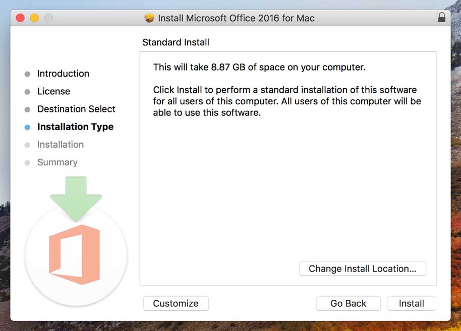 how do you switch from office 365 for mac to office 2016 for mac
